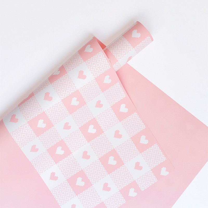 Huaxi comercio exterior al por mayor su corazón impermeable flor florista coreana paquete de flores flores flores flores rosa papel de envoltura