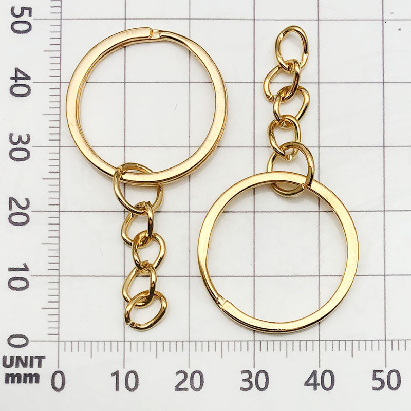 1 個 25/30 ミリメートルキーリングチェーンマルチカラーオプションキーホルダー鉄キーリング diy 基本ジュエリーアクセサリー|undefined