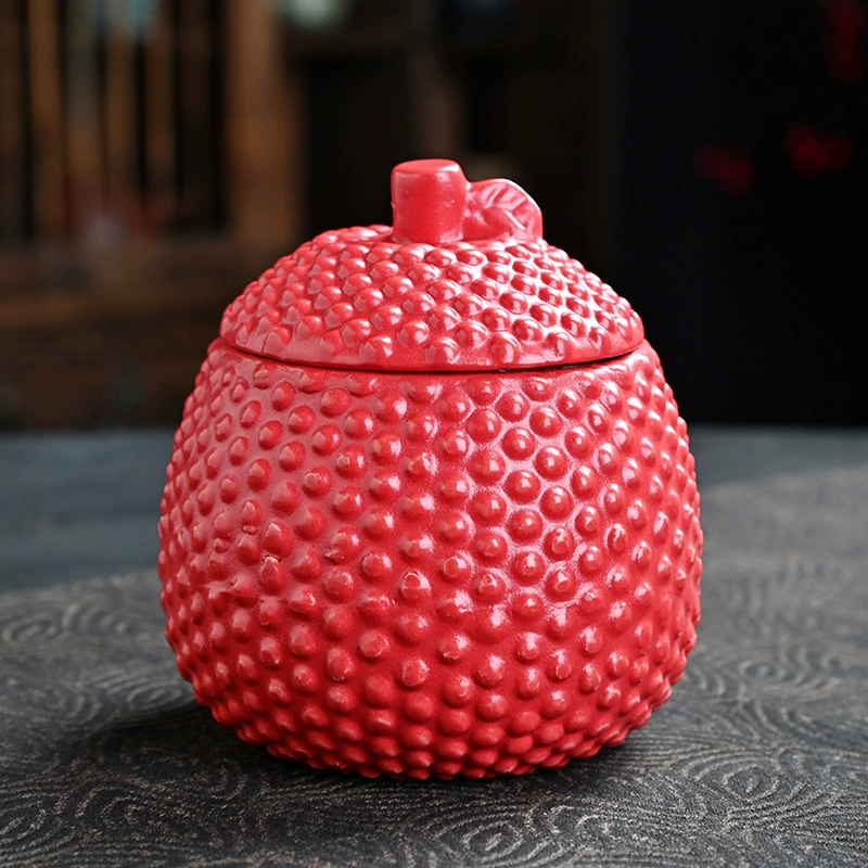 Личи фруктовая керамическая чайная банка герметичная банка удобная чайная чайная банка