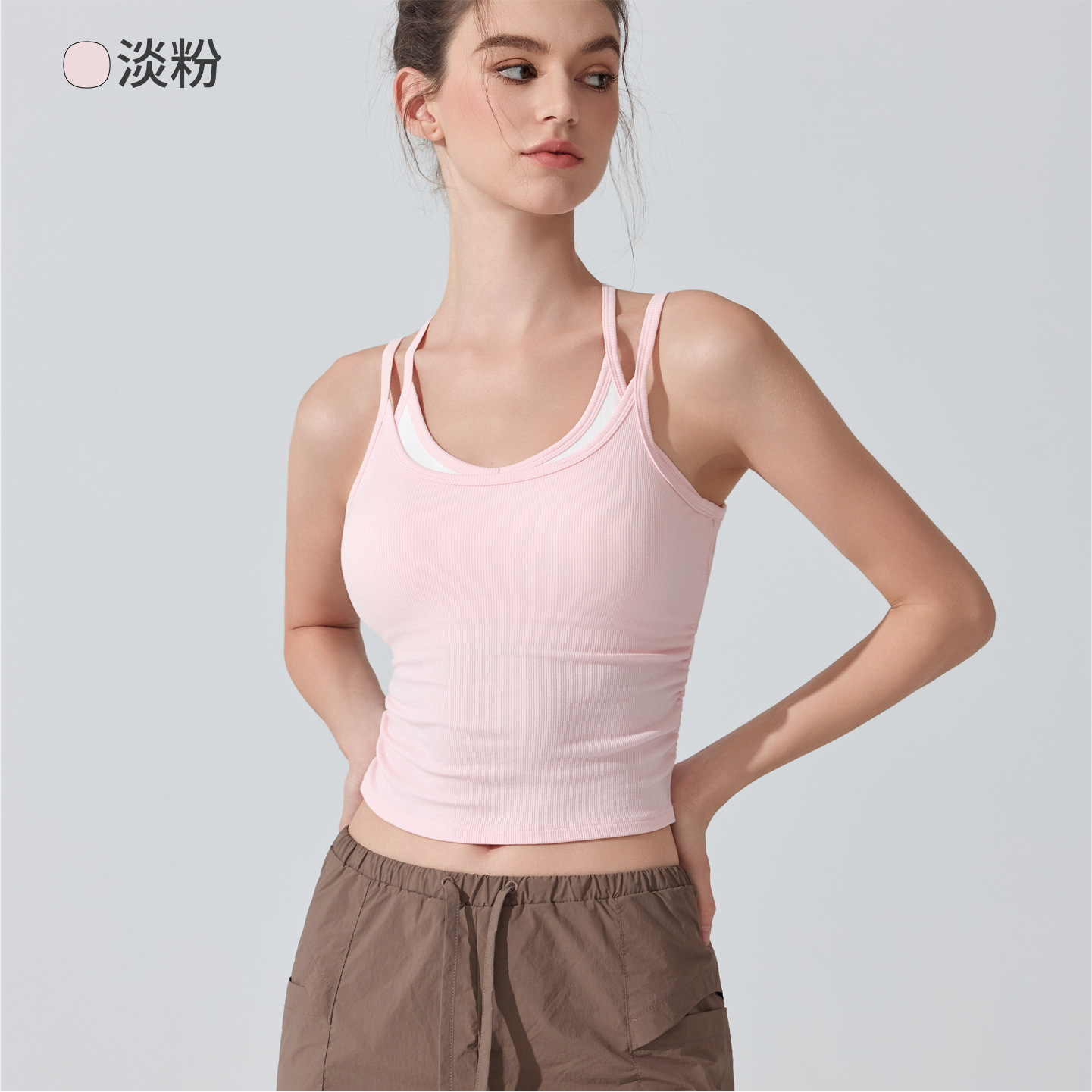 Deportes de fitness belleza chaleco de espalda desmontable cojín de pecho con ropa interior de yoga Pilates sexy sin bra superior