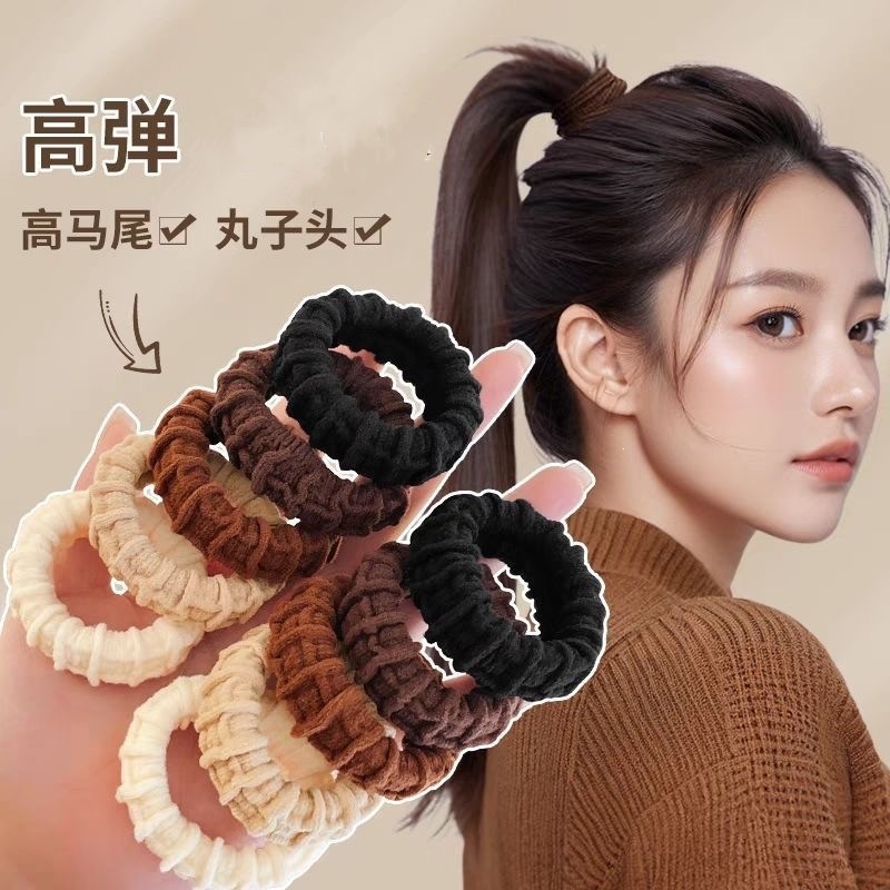 简约气质耐用高弹力女头绳皮筋扎头发发圈加粗高马尾头饰发绳发饰