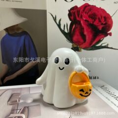 跨境新品万圣节可爱白幽灵派对装饰庭院摆件书房桌面小节日装饰