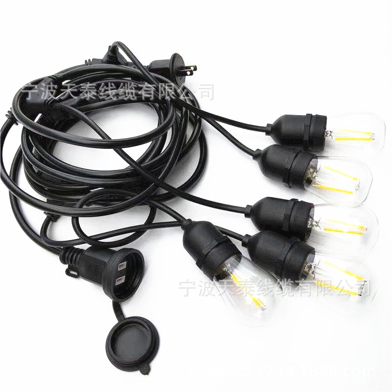 E26E27灯串线 大棚种植照明电源线 灯具照明灯串线