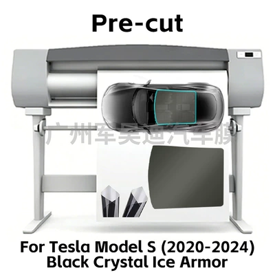 Suitable for 20-24 Model S Cross-Border Exclusive Tpu Sunroof Ice Armor Black Crystal Ice Armor Heat Insulation Film Pre-Cut