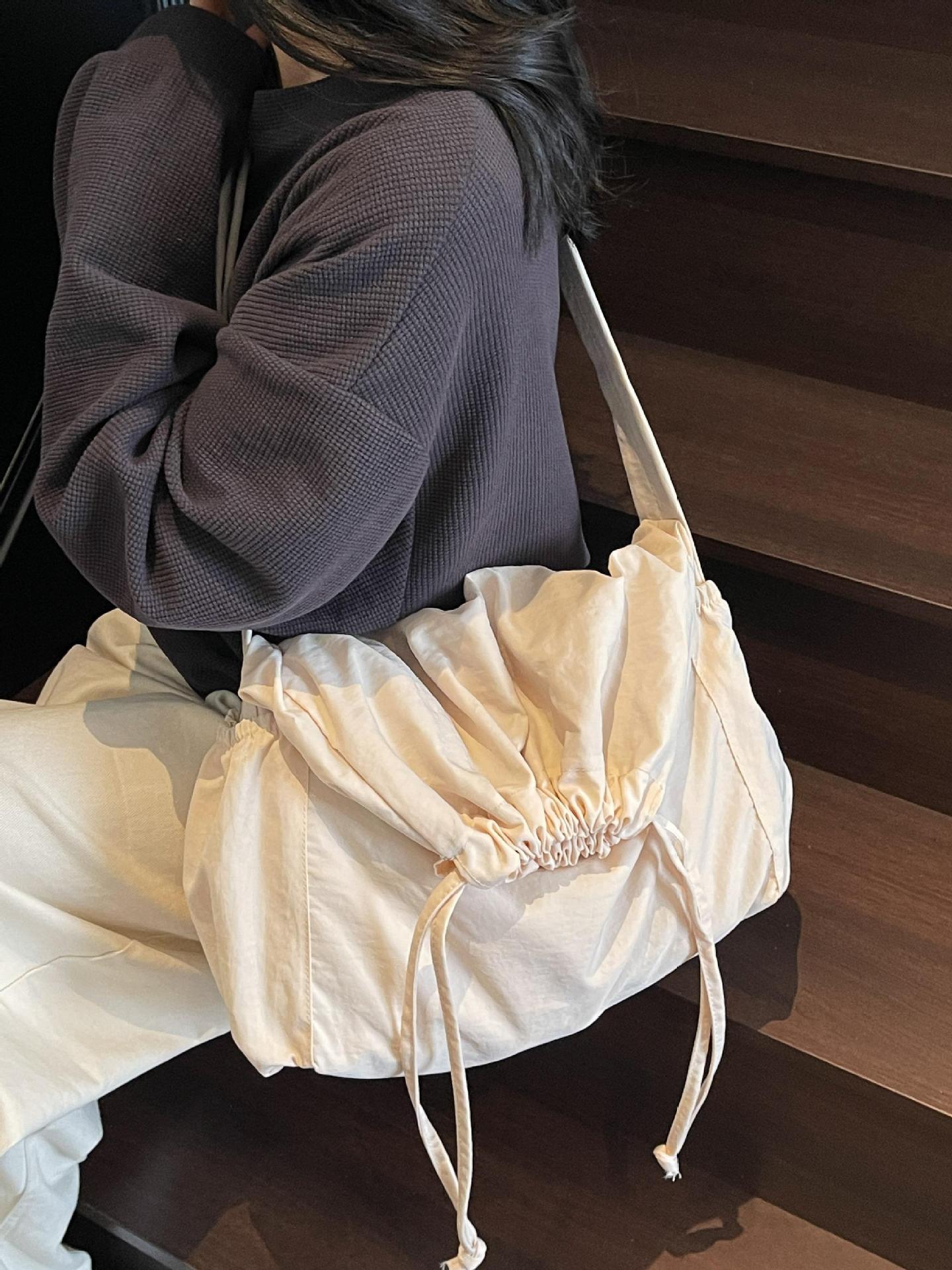 Bolso Tote con Cordón para Mujer de Nailon para Uso Diario
