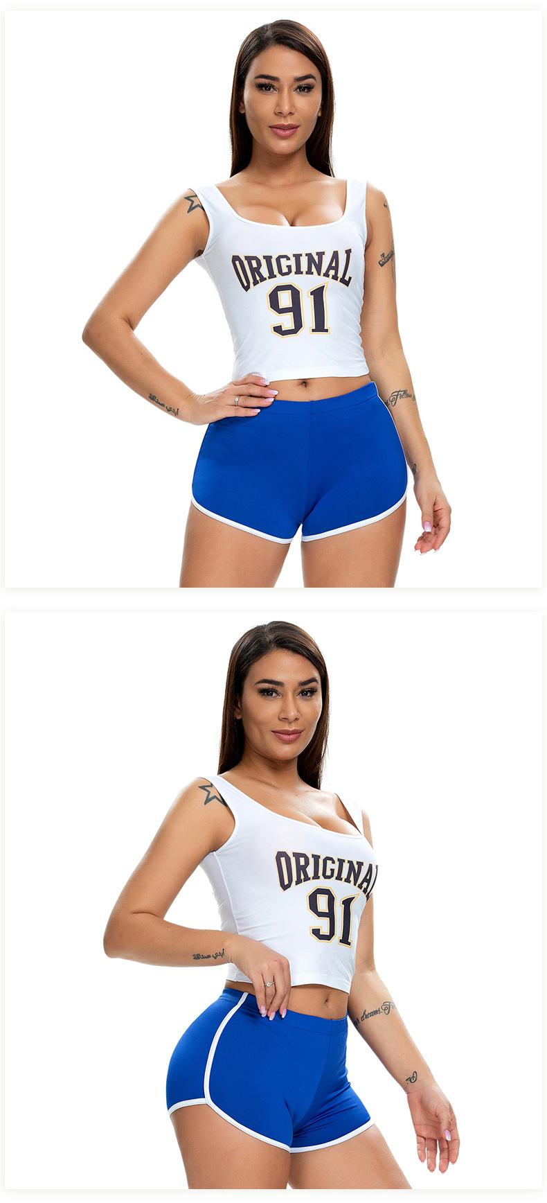 70g Weight Shorts Pants Length Polyester Fabric Type Mid Waist Waist Line Shorts Pants Type Daily Occasion Comfort Function Skinny Fit Type Solid Color Pattern Summer Season Women'S Gender Patchwork Design Sexy Style Women's Daily Sexy Solid Color Shorts Patchwork Shorts 6