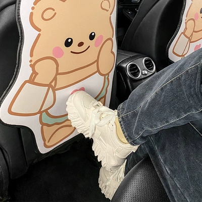 Long Butter Bear Chair Back Anti-kick Pad Children's Rear Seat Protective Pad Anti-dirty Protective Pad for Car Rear Wear