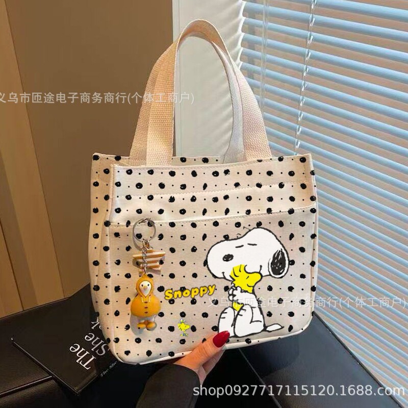 Pink Plaid Snoopy Cartoon Tote Bag for Women, Large Capacity Shoulder Handbag, Cute Student Commuter Canvas Bag Pink Plaid Snoopy Cartoon Tote Bag for Women, Large Capacity Shoulder Handbag, Cute Student Commuter Canvas Bag