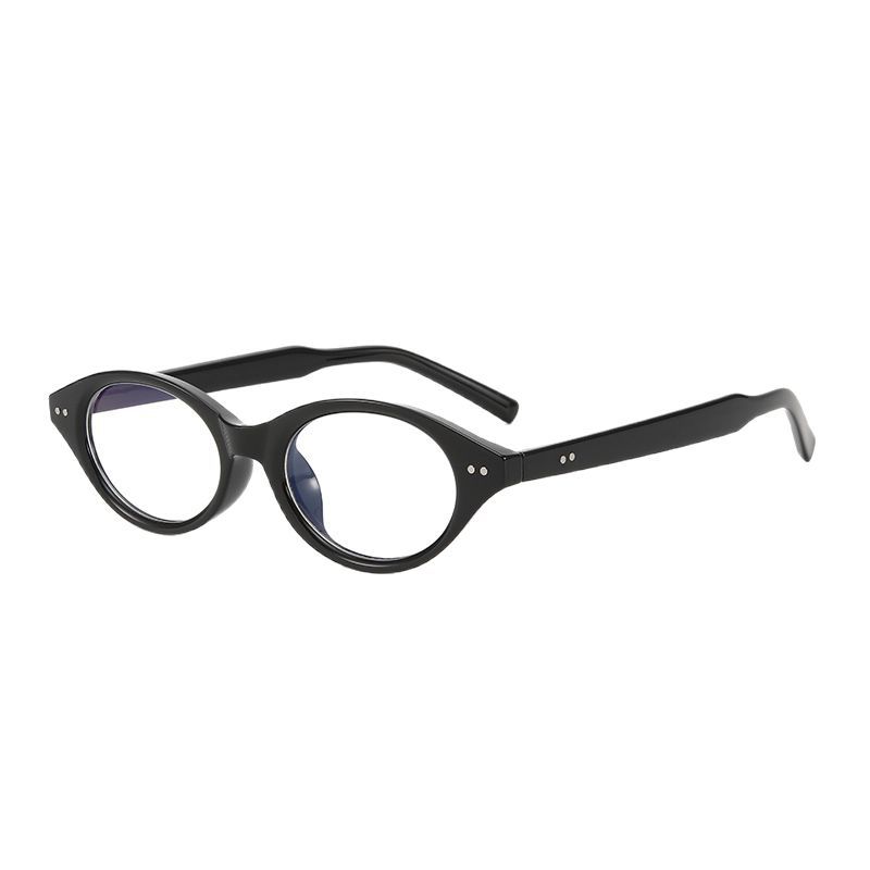 Las nuevas gafas nerd ovaladas anti-luz azul de moda femenina se pueden combinar con miopía, personalidad de moda, gafas planas, monturas de gafas