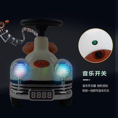 Kids' Teeter Totter Scooter, Sit-in Ride-on Toy Car for 1-3 Years, Gliding Car with Lights and Music, Four-Wheeled Balance Bike