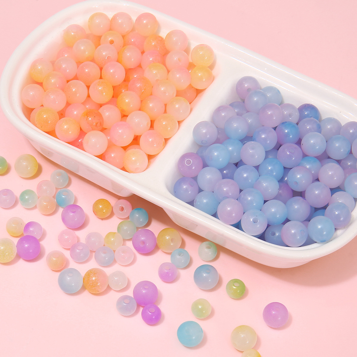 DIY Jewelry Accessories Classification 1 Set Diameter 10mm Diameter 8mm 2mm Arylic Round DIY Jewelry Accessories Beads