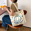 Shopping bag, capacious handheld genuine one-shoulder bag, for students, wholesale