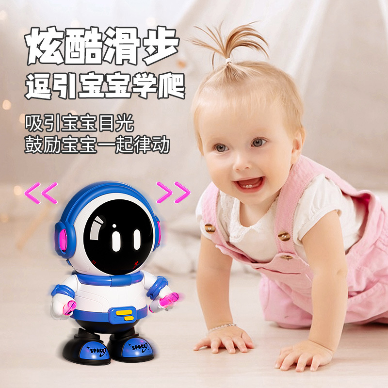 Nuevos productos de danza eléctrica rock astronauta música iluminación astronauta danza robot juguetes para niños al por mayor
