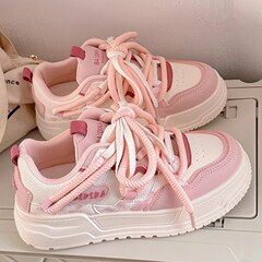 女の子の低い靴2025春秋の新型のカジュアルシューズの学生靴のひもは滑り止めの中で大きい子供の潮の柔らかい底を持ちます。