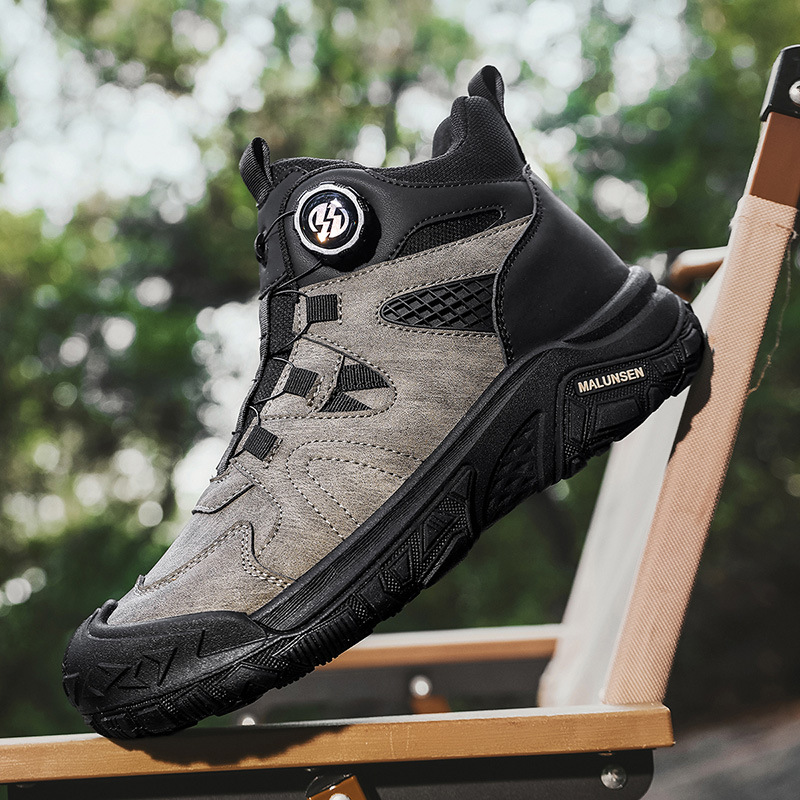 High-Top Baotou Outdoor Shoes 2025 New Autum Leather Youth Travel Sports Hiking Shoes Sneakers