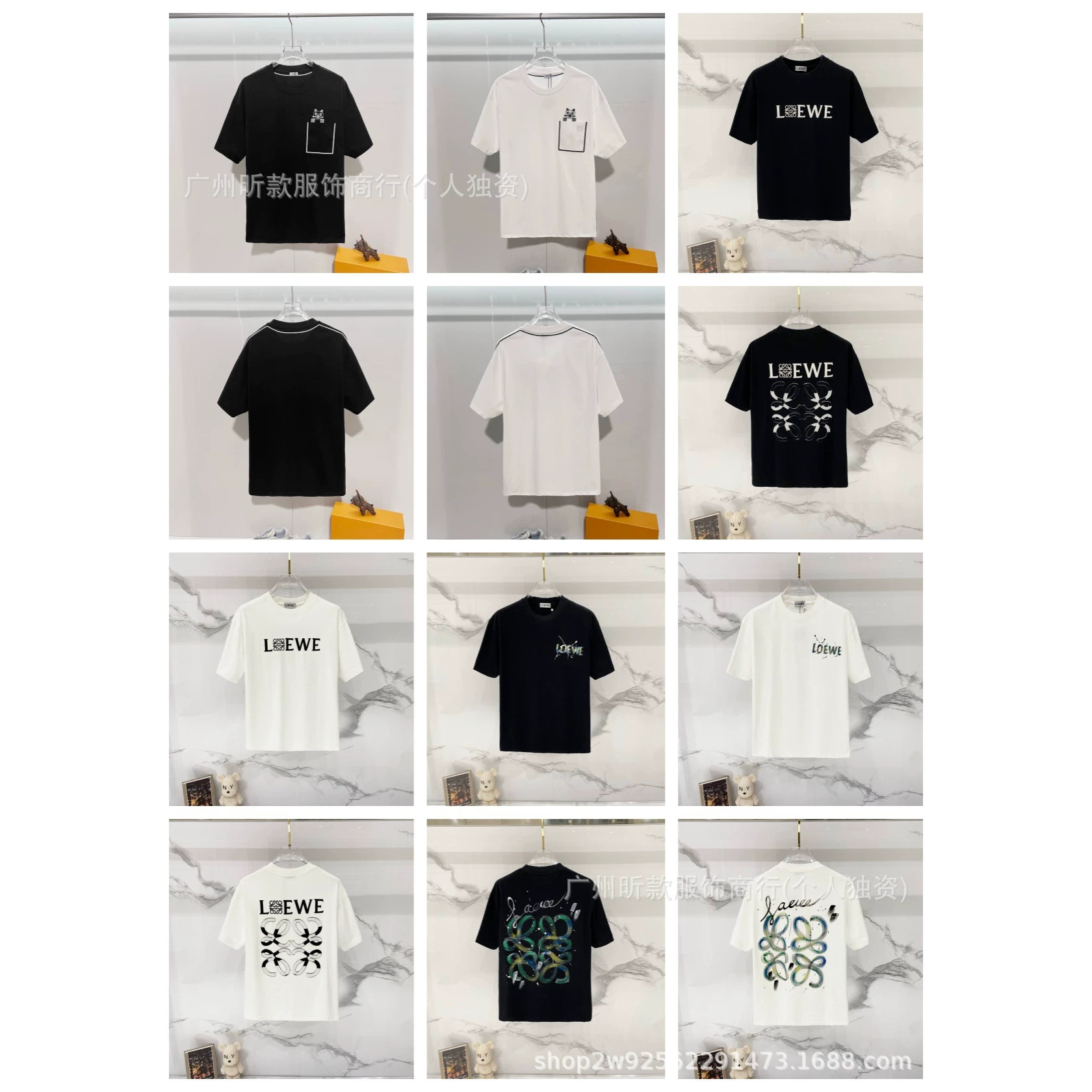 跨境26ss高品质罗家loe意威经典logo夏季爆款圆领短袖T恤男女同款