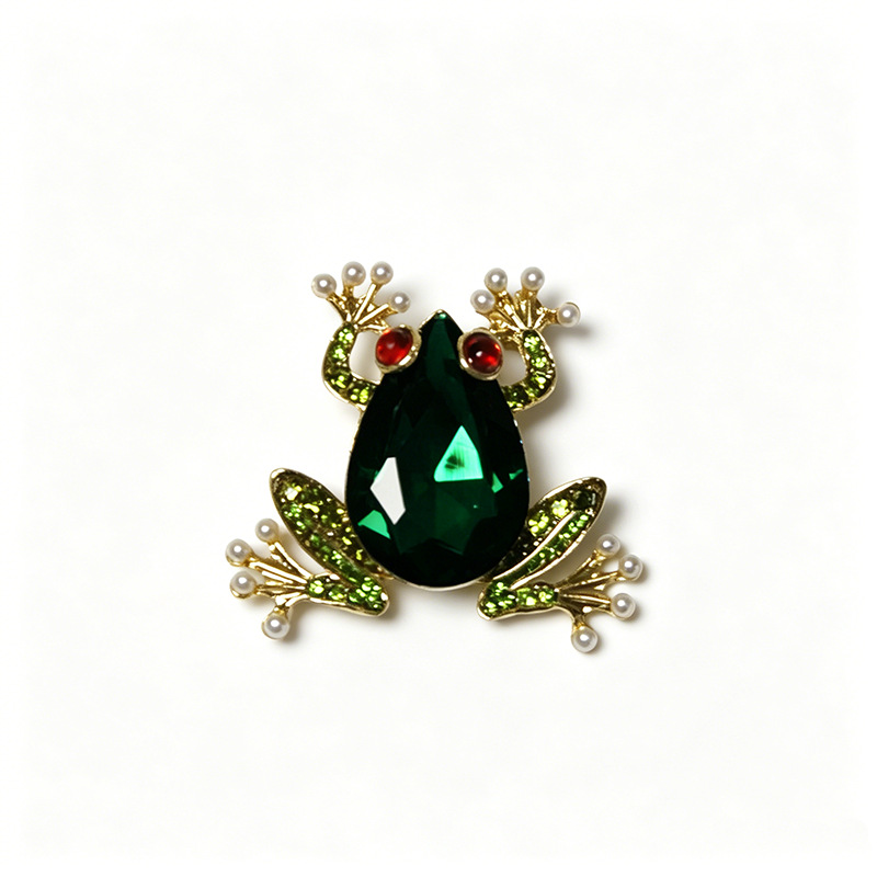 Cross-border European and American fashion personalized animal enamel brooch alloy rhinestone brooch three-dimensional pin badge accessory wholesale