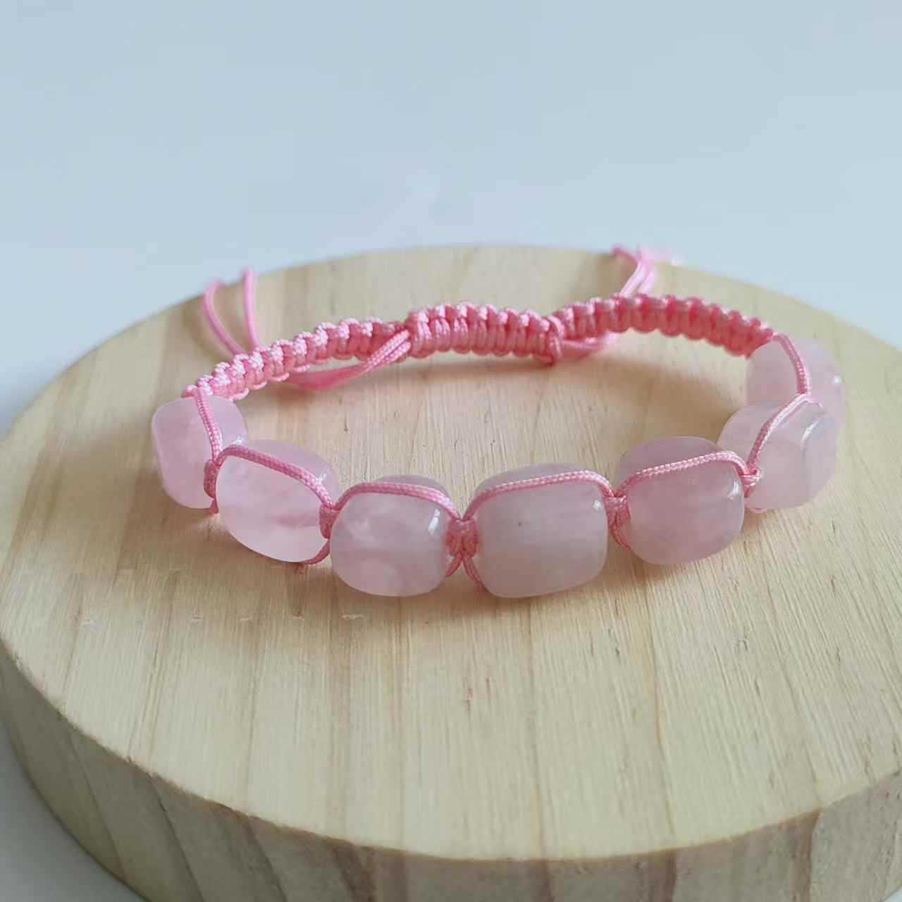 Pulsera tejida de cristal colorido exótico, pulsera asimétrica hecha a mano, pulsera geométrica de piedra energética para yoga