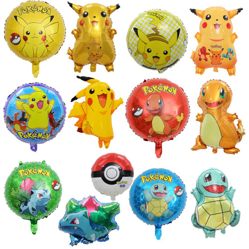 Cross-border Pikachu theme party Pokémon Digimon elf balloons Birthday party decoration cartoon balloons