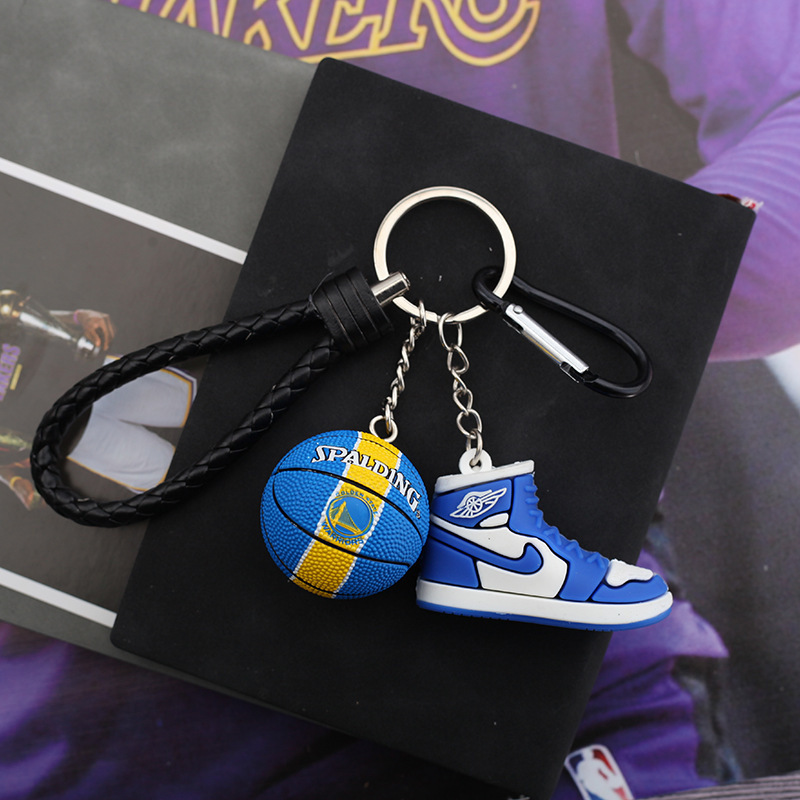Aj Shoe Model Sneakers Keychain Personality Creative Basketball Pendant Backpack Pendant Car Key Chain Ring Gift Warrior
