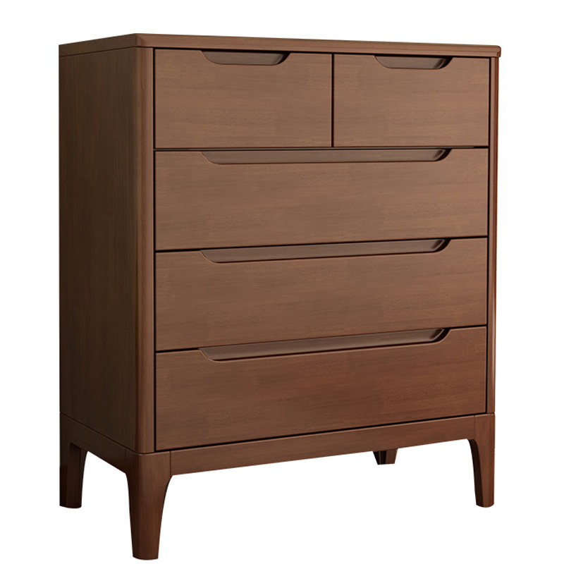 Cajonera de madera maciza nórdica moderno gabinete de almacenamiento minimalista gabinete de seis cajones de almacenamiento doméstico de siete cajones de madera cómoda