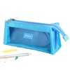 Pencil case PVC for elementary school students, multilayer storage bag with zipper, universal stationery, wholesale