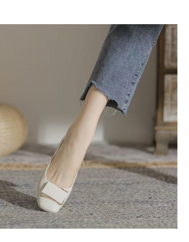 Unique Design, High-end Feel, Mid-heel Shallow Square-toed Women's Shoes, New Autumn Model, Comfortable For Long_voghion.com
