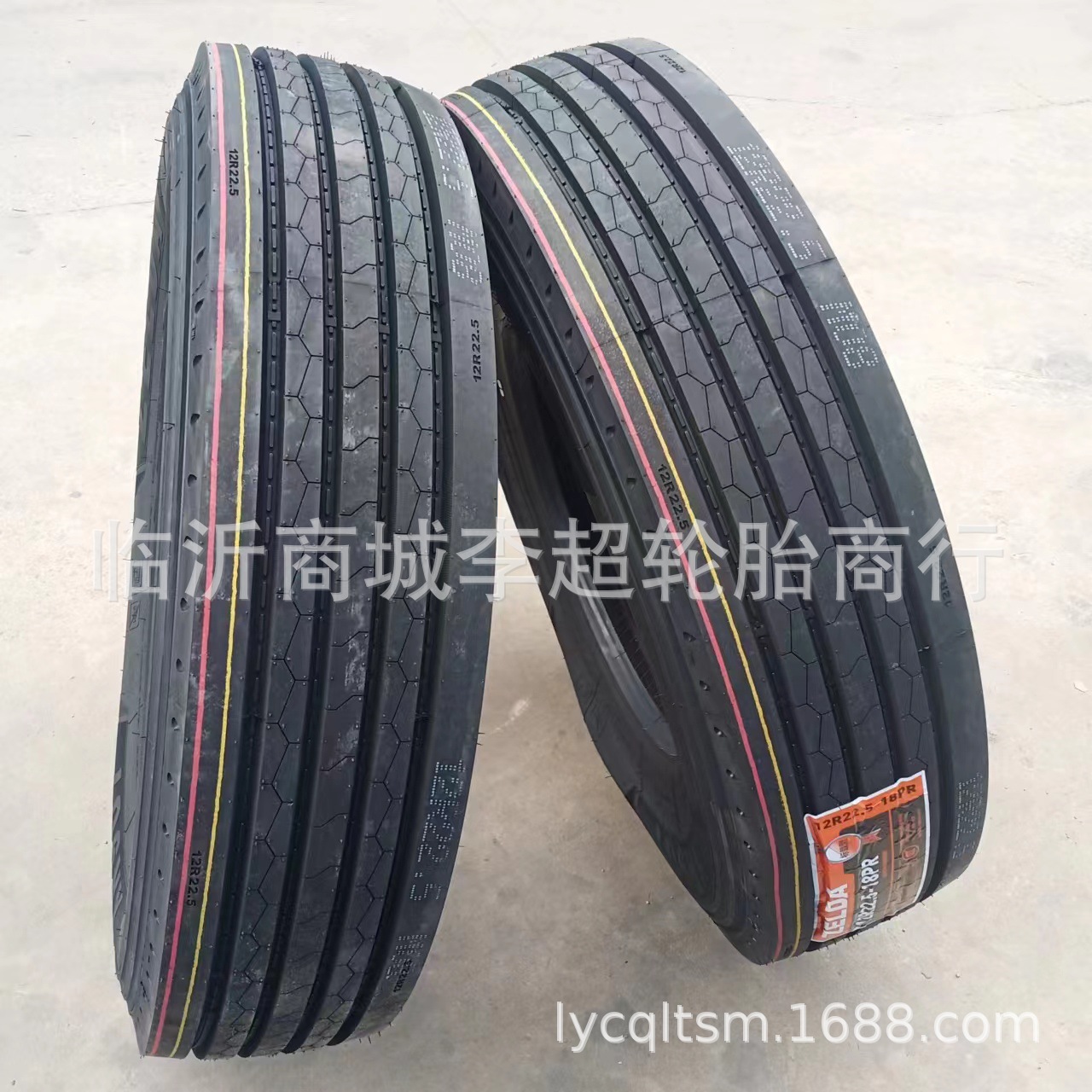 正品优盛轮胎全钢丝载重12R22.5前四后八四线花纹自卸货车胎