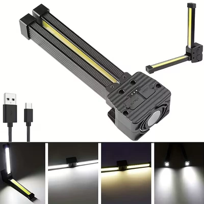 Çoxfunksiyalı COB İş Lampa, Maqnitli LED Müayinə İşığı, Soyuq/İsti/Qırmızı İşıq
