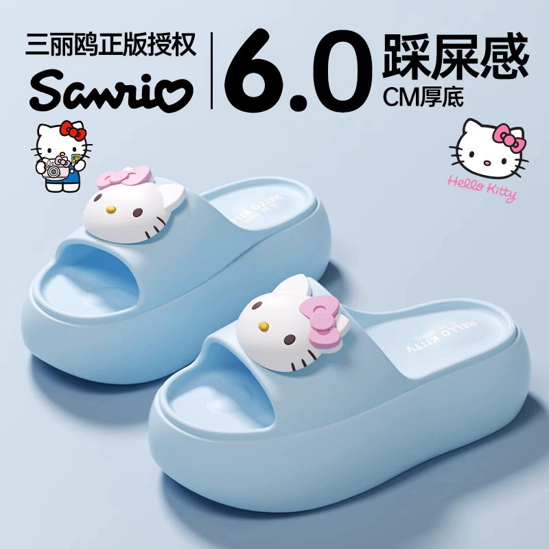 Шлёпанцы (Hello Kitty) — мягкая противоскользящая подошва, платформа 6 см, разные размеры