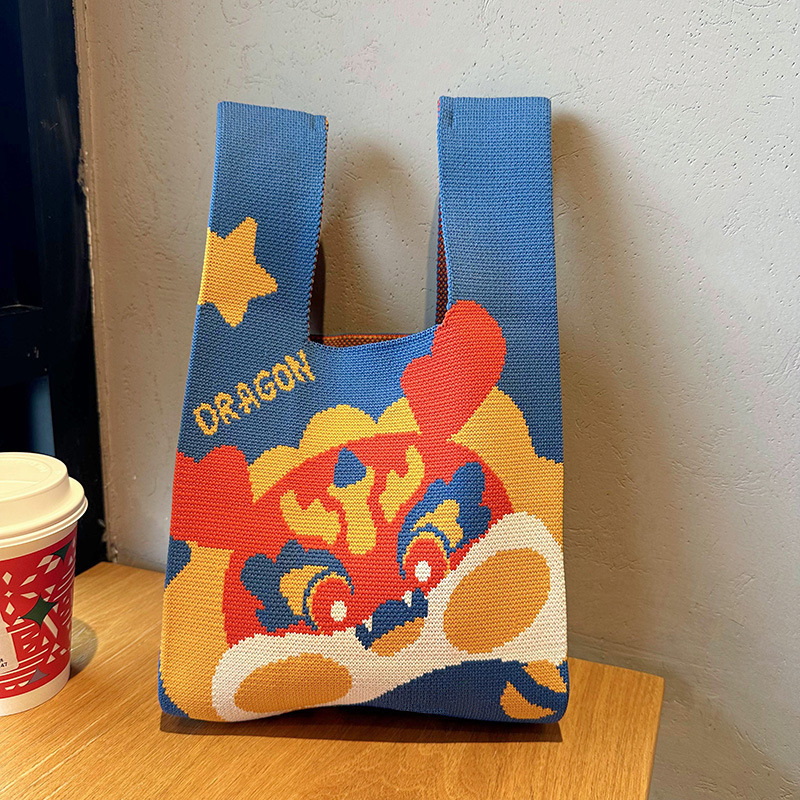 2024 Año del Dragón Bolso de caramelo festivo rojo Creativo Nuevo Año Nuevo Compañía Reunión Anual Caja de regalo Bolso de regalo