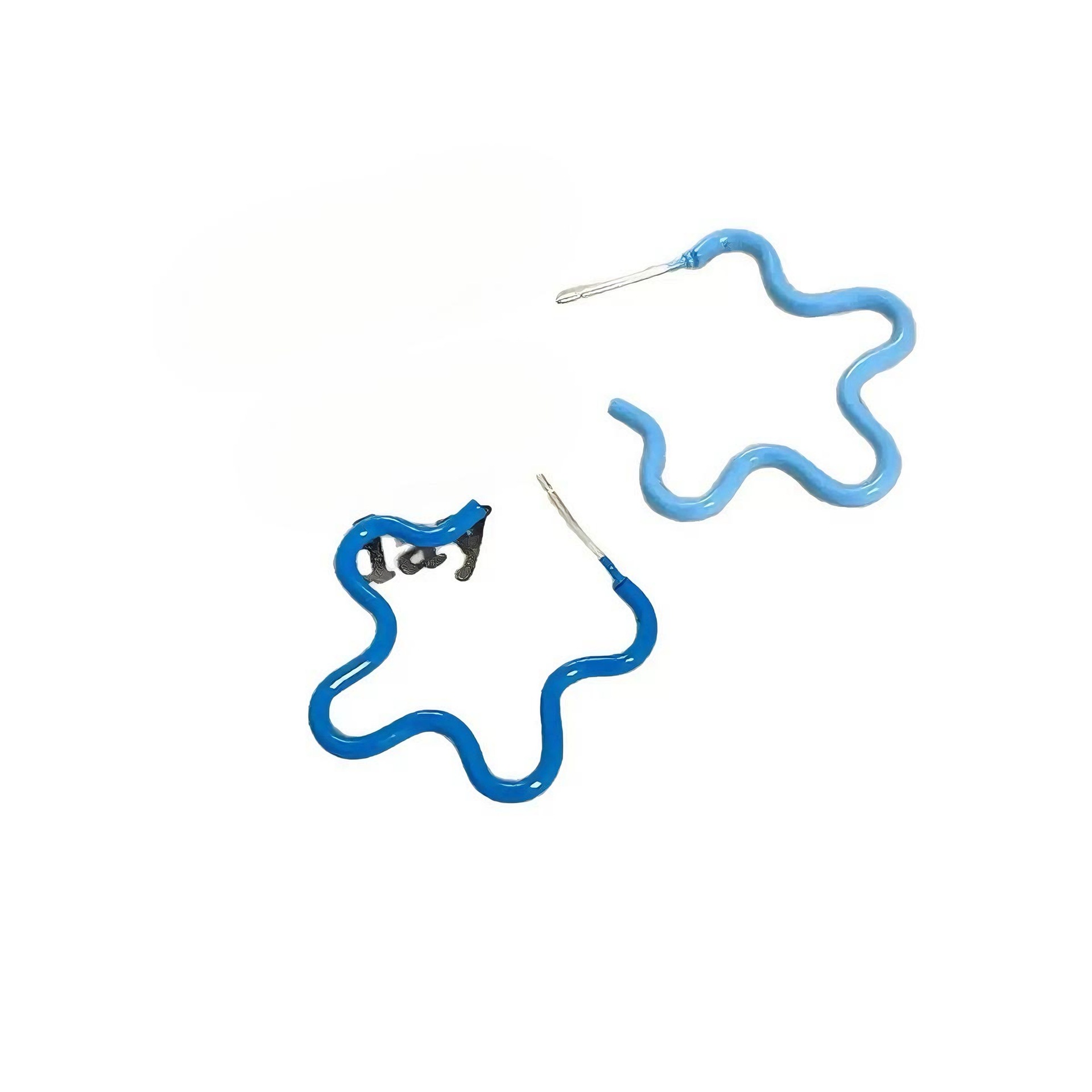 Hermosos pendientes de flores azules para mujeres verano estilo de diseño costera pendientes de dopamina de alto nivel nicho exquisitos pendientes