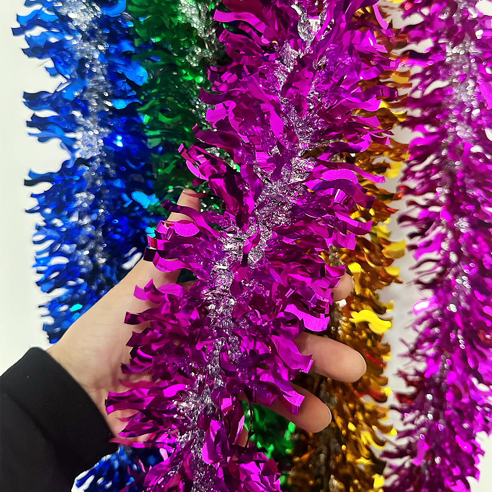 Diseño de celebración de festivales transfronterizos Decoración de bordes de color cardíaco manivela de color bandas de actividad de fiesta de lana de dibujo de flores de 2 metros de cifrado