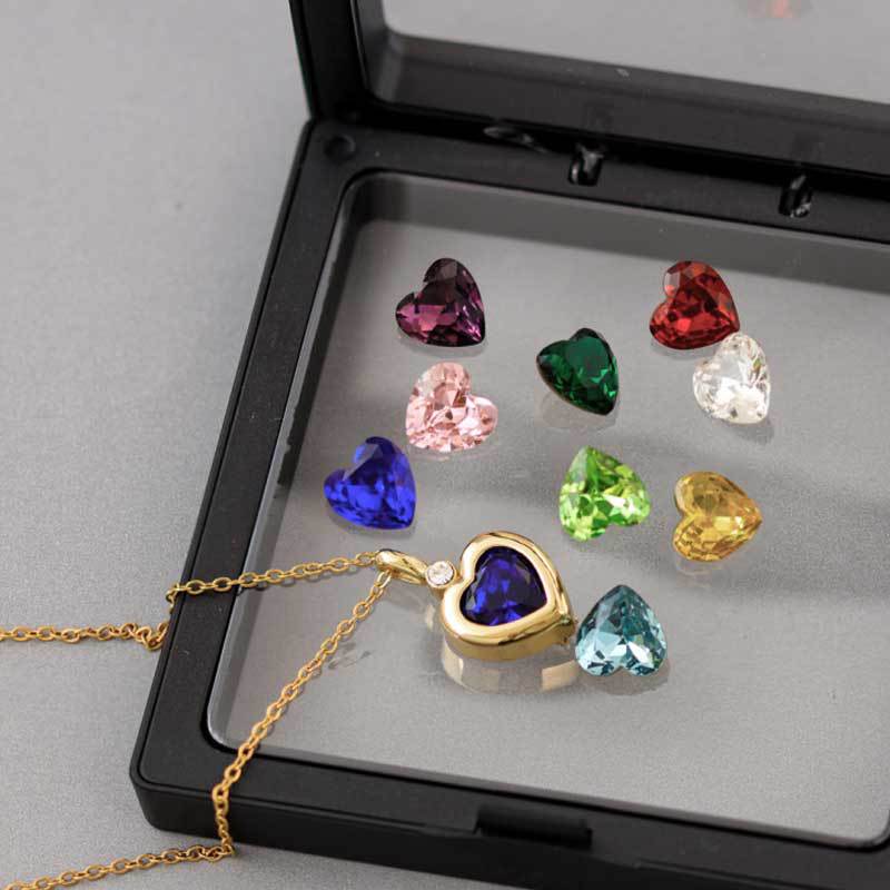 Simple Style Heart Shape Copper Plating Zircon Pendant Necklace 1 Piece