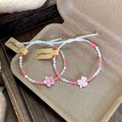 セラミック桜クローバー甘くてかわいいニッチデザインブレスレットガールフレンドギフト多用途でシンプル