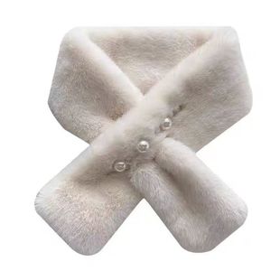 Baby scarf winter windproof warm children's imitation rabbit fur fashion cute thickened scarf boys and girls collar Korean style