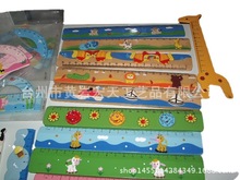 学生文具木制卡通木尺子 三角尺 直尺 圆木尺