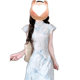 New Chinese Style National Style Printed Fake Two-Piece Dress Cheongsam Improved Young Girl Skirt Beautiful and Unique Long Skirt
