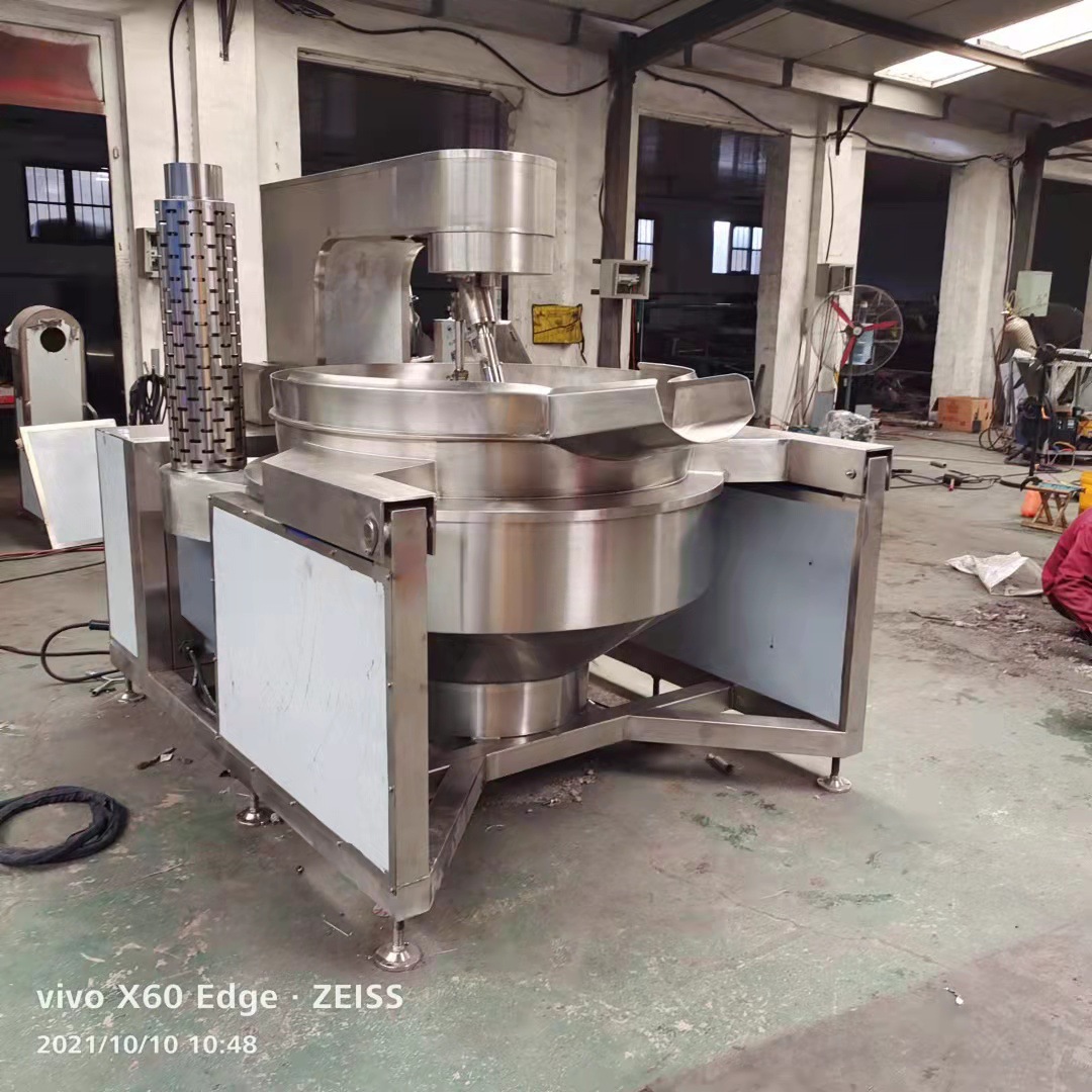 老干妈干煸辣椒酱全自动行星炒锅 液压高位出料搅拌行星炒锅包邮