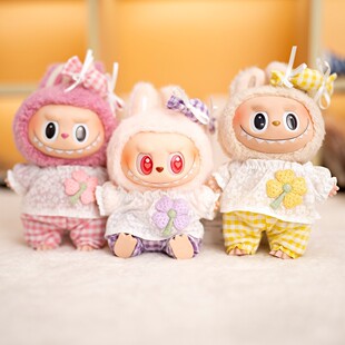 Clothing Labubu Pendant First and Second Generation Candy Short-Sleeve Shorts Baby Clothes Dress Overalls Replacement