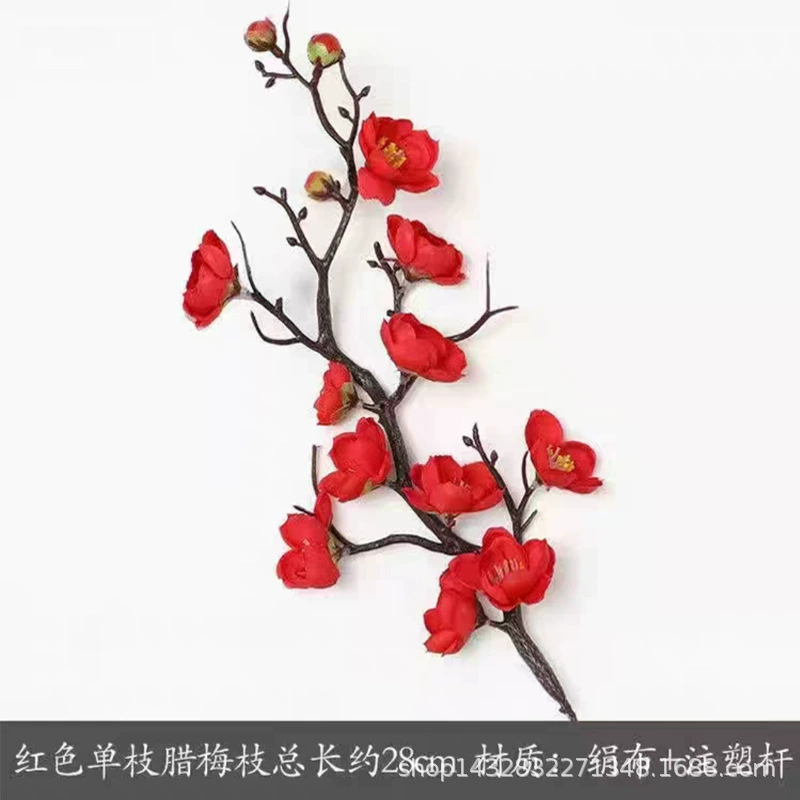 Симуляция сливовое цветок La Plum кукла цветок набухает чашка слива Гостиная китайский стиль домашнее украшение оптом