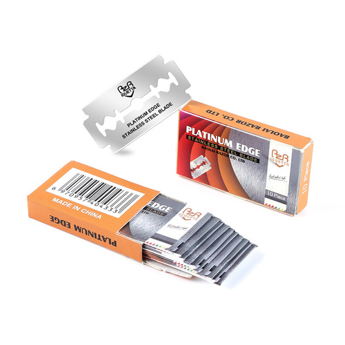 Jifuli Second Generation Razor Blades Stainless Steel Double-Sided Blades Manual Old-Style Shaving Razor Blades for Hair Removal