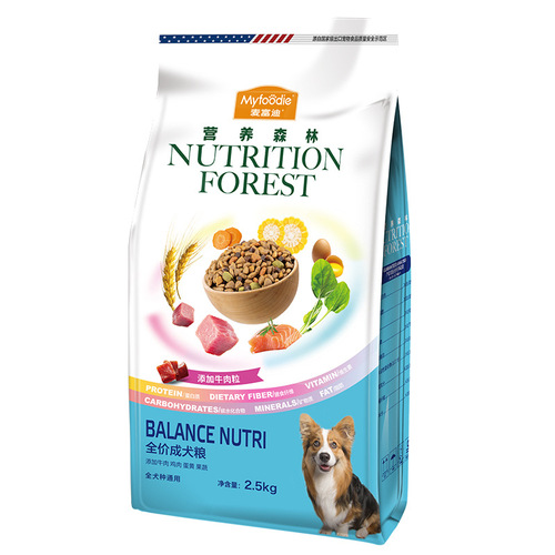 McFudi Nutritional Forest Food 2.5kg Teddy VIP Golden Retriever Food Medium and Large Small Adult Dog Pet Dog Food 10kg