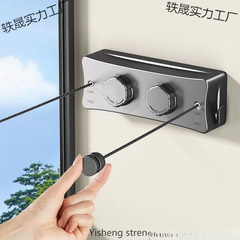 バルコニー目に見えない物干しロープ、寮用伸縮式パンチフリー物干しラック、衛生的な屋内アーティファクト、伸縮式ワイヤー