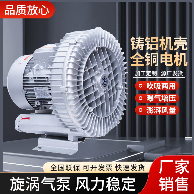 15千瓦漩涡风机RB-91D-3单叶轮漩涡高压鼓风机污水厂曝气专用风泵