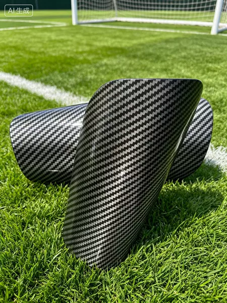Cross-Border Carbon-Patterned Football Shin Guards, Imitation Carbon Fiber Shin Pads, Football Training Gear, Protective Gear, Shin Protection