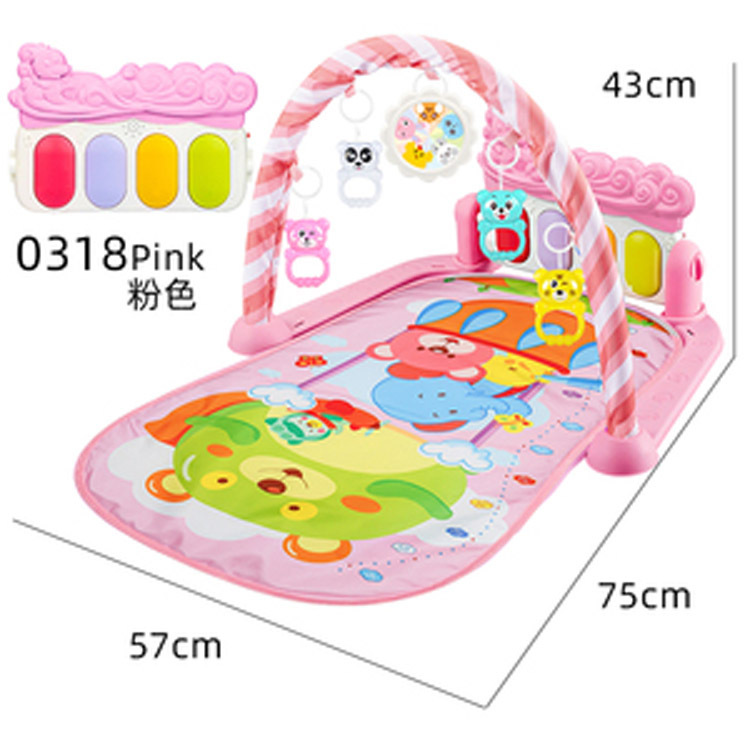 Nuevo transfronterizo bebé fitness rack música piano juguete 0-36 meses recién nacido bebé pie juego mat