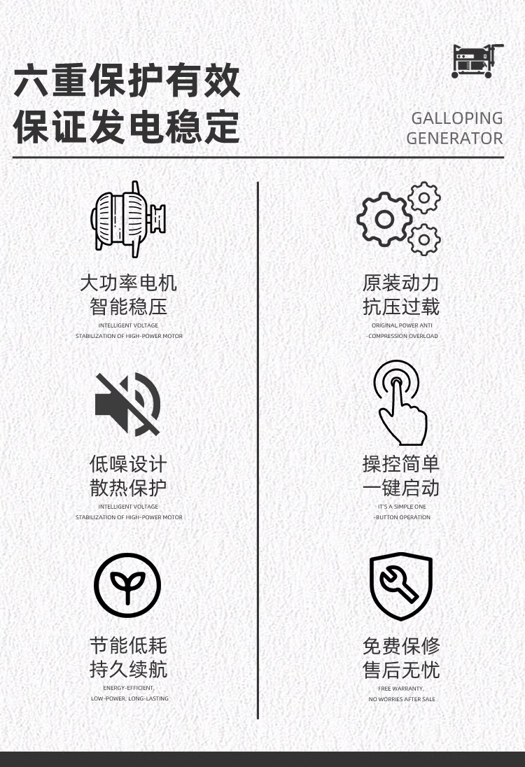 Greenfield Green Power Inverter Generator for Home Use, Portable High-Power European Standard Socket, Commercial Lightweight Outdoor Power Supply