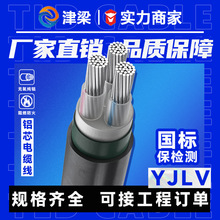 国标铝芯YJLV铠装电缆线3芯电线三相四线天津电缆电力电缆铝芯线