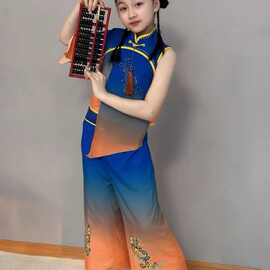 小算盘演出服中国舞儿童算一算同款民间舞蹈服群舞剧目小算神道具